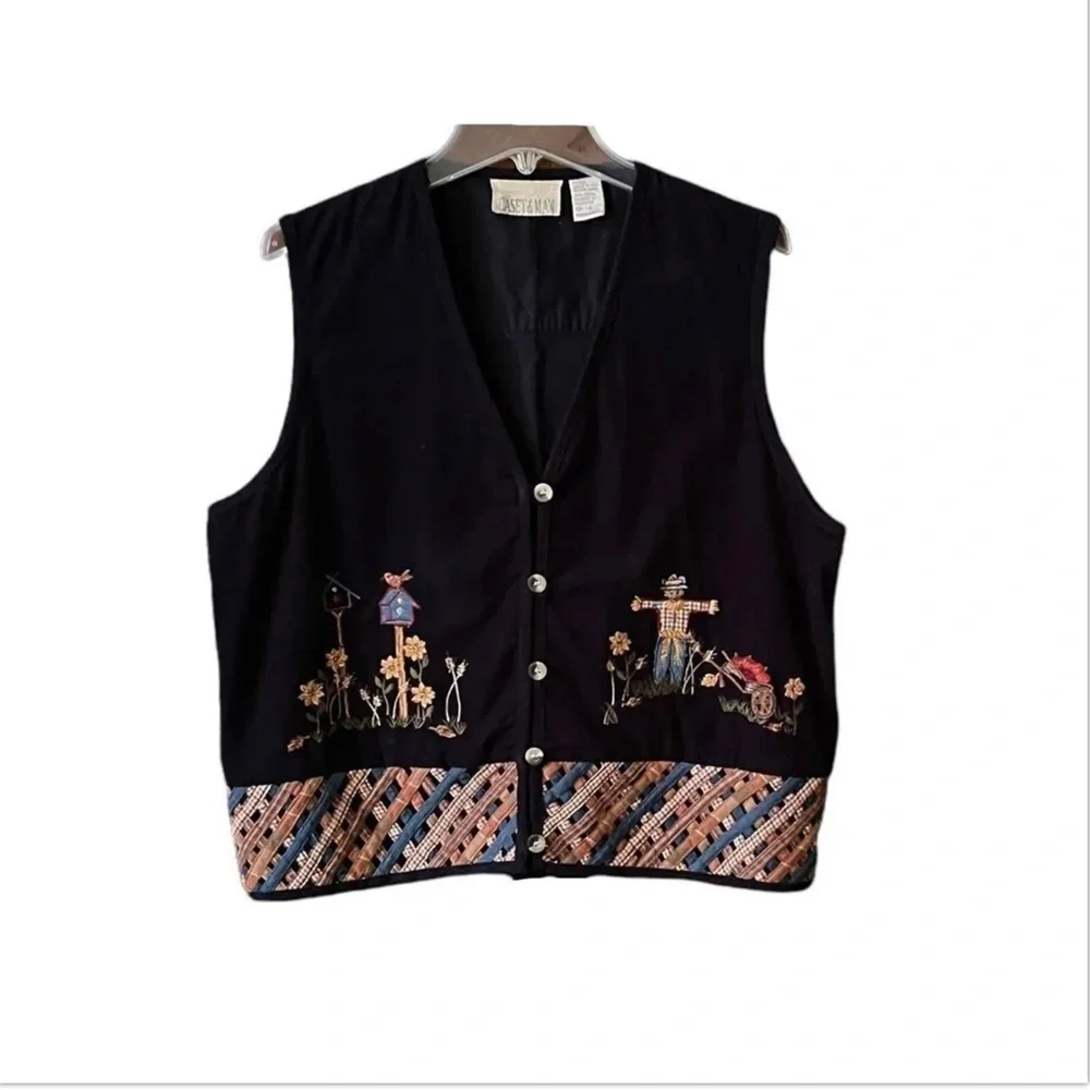 Vintage 80s autumn corduroys, Scarecrow, and pumkin vest